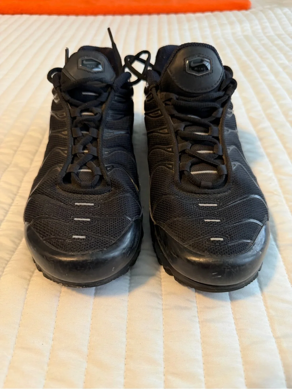 Nike Air Max Plus Black Kids' Mesh Athletic Sneakers